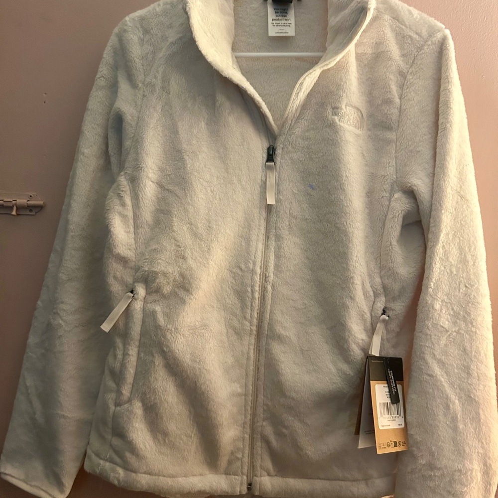 The North Face Women’s Osito Silken Raschel Fleece Jacket White Dune Size M - Picture 8 of 9